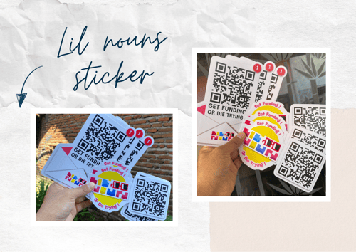 Lil nouns sticker bomb around Malang City