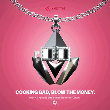 mETH | Crystals + Blings, Necklace-on-chain.