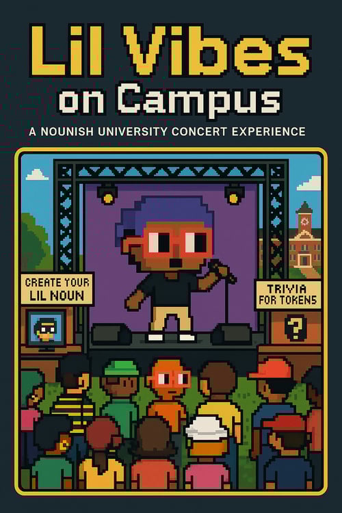 🎤 Lil Vibes on Campus – A Nounish University Concert Experience